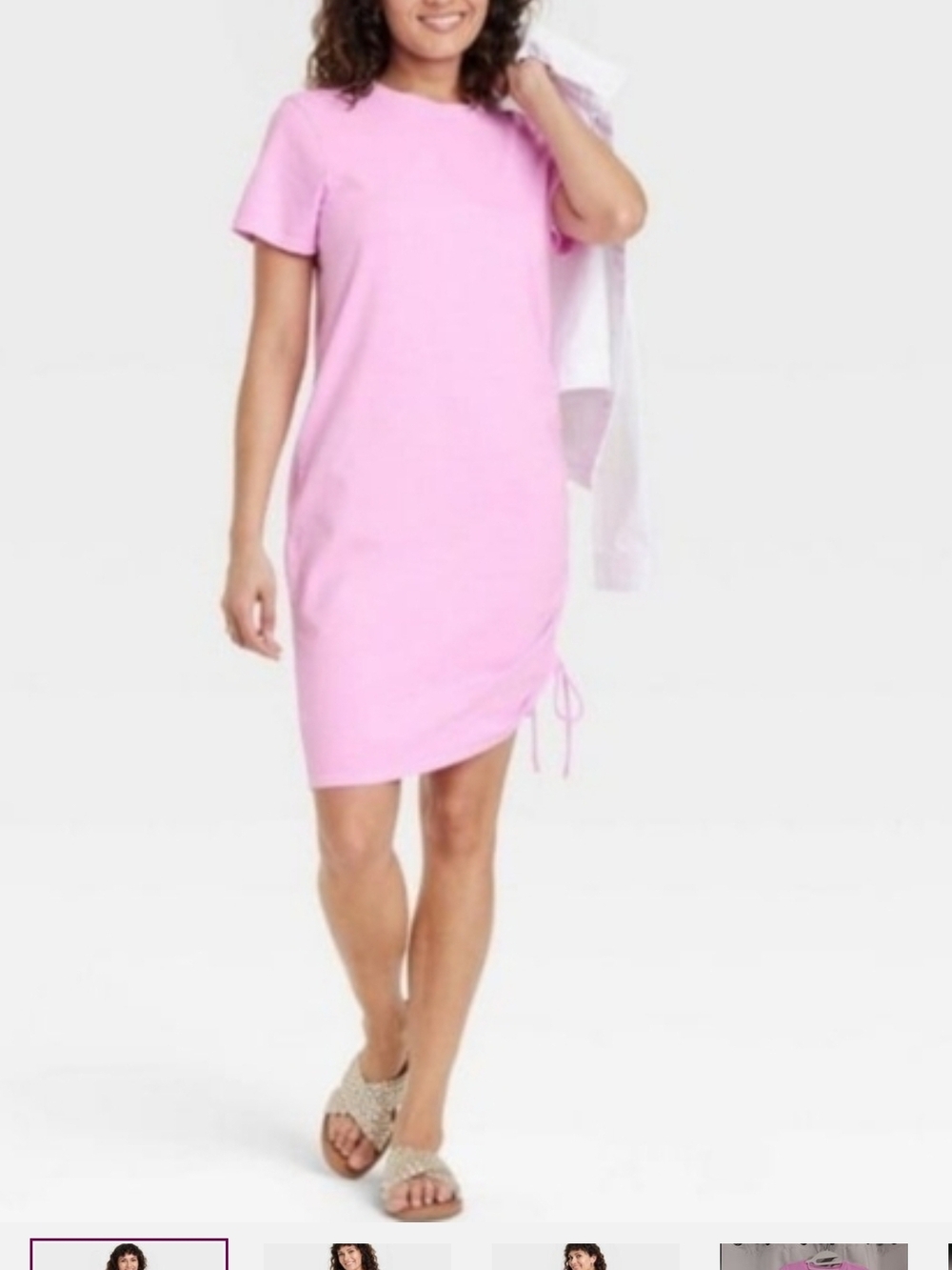 Universal Thread Pink Short Sleeve Mini T-Shirt Dress